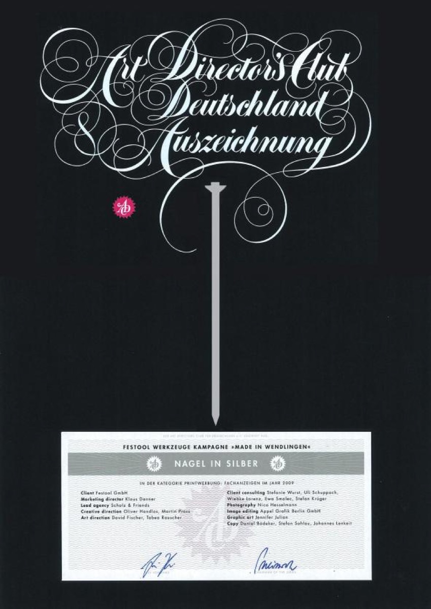 Festool Silver Nail Award 2009 — Werbekampagne